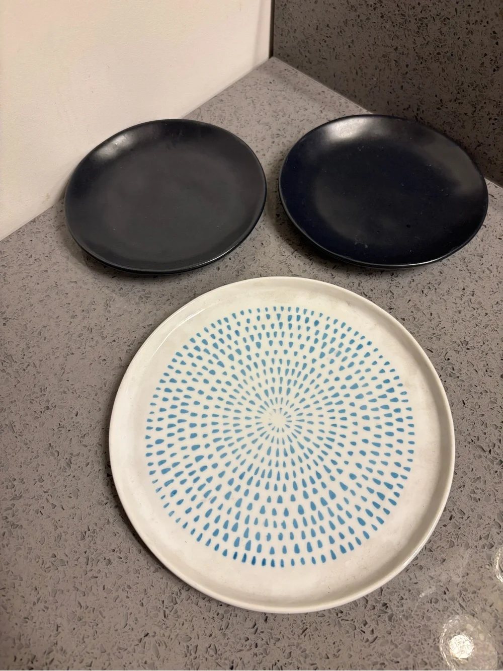 Crate & Barrel Ceramic Plate and 2 Mini Servers.